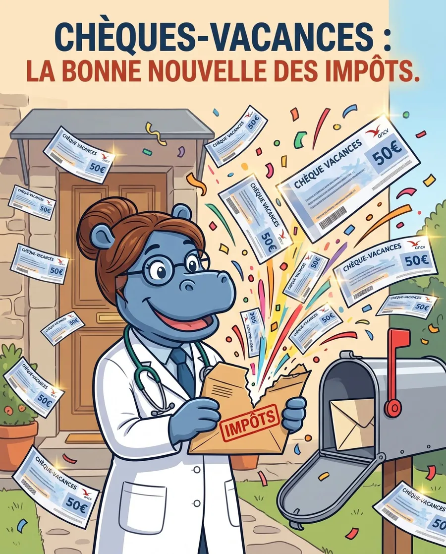Chèques-vacances médecin libéral : combien déduire ?