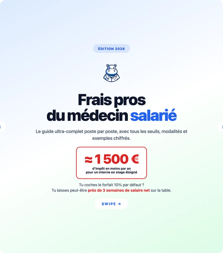 Frais professionnels du médecin salarié — Édition 2026 — Hippodoc
